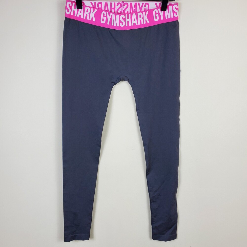 Gymshark Womens Leggings S Gray Pink Crop Activewear Pants Small